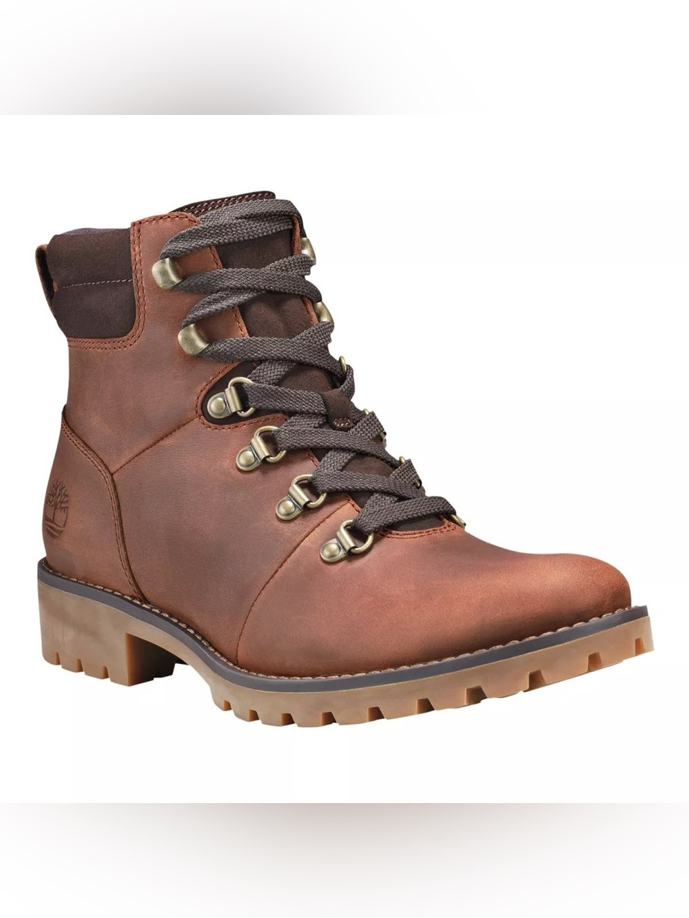 Timberland Ellendale Brown Lace-Up Water Repellent Hiking Boots - size 8 womens